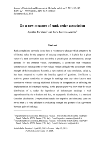 On a new measure of rank-order association Abstract