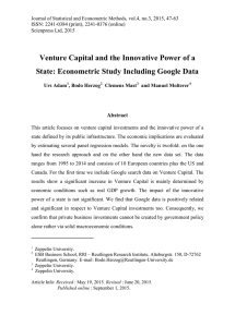 Venture Capital and the Innovative Power of a Abstract