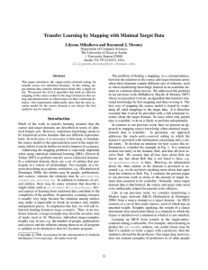 Transfer Learning by Mapping with Minimal Target Data