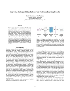 Improving the Separability of a Reservoir Facilitates Learning Transfer