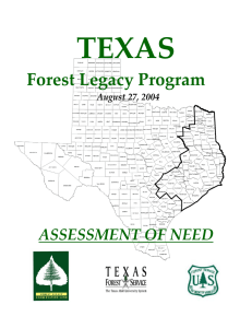 TEXAS Forest Legacy Program ASSESSMENT OF NEED