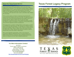 Texas Forest Legacy Program About the Texas Forest Service