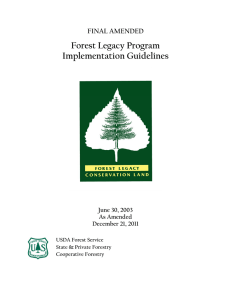 Forest Legacy Program Implementation Guidelines FINAL AMENDED June 30, 2003