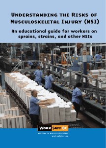 Understanding the Risks of Musculoskeletal Injury (MSI) sprains, strains, and other MSIs