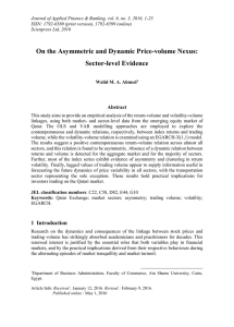 On the Asymmetric and Dynamic Price-volume Nexus: Sector-level Evidence Abstract