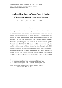An Empirical Study on Weak-Form of Market Abstract