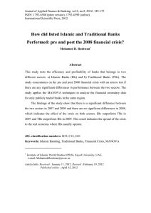 How did listed Islamic and Traditional Banks Abstract