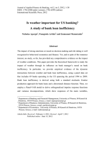 Is weather important for US banking? Abstract