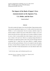 The Impact of the Bank of Japan’s News