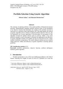 Portfolio Selection Using Genetic Algorithm