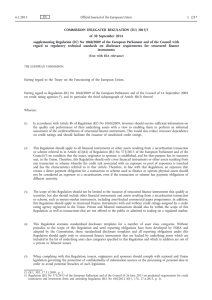 COMMISSION DELEGATED REGULATION (EU) 2015/3 of 30 September 2014
