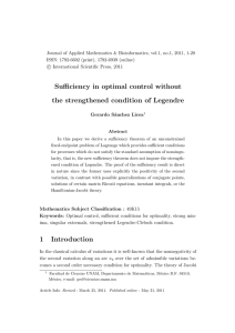 Journal of Applied Mathematics &amp; Bioinformatics, vol.1, no.1, 2011, 1-20