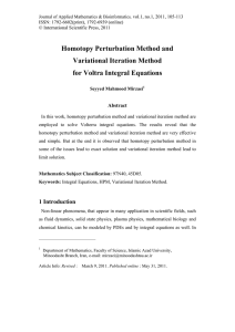 Homotopy Perturbation Method and Variational Iteration Method for Voltra Integral Equations