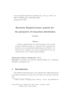 Recursive Empirical bayes analysis for the parameter of truncation distribution