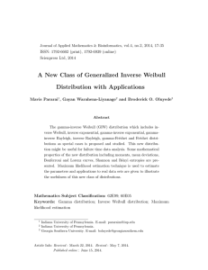 A New Class of Generalized Inverse Weibull Distribution with Applications