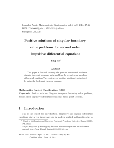 Positive solutions of singular boundary value problems for second order