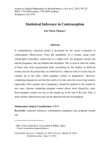 Statistical Inference in Contraception Abstract