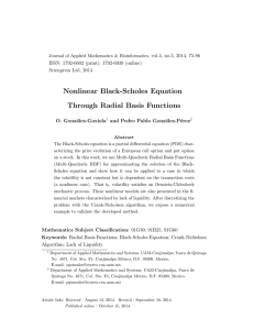 Nonlinear Black-Scholes Equation Through Radial Basis Functions