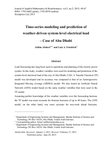 Time-series modeling and prediction of weather-driven system-level electrical load