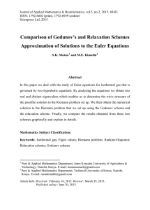 Comparison of Godunov’s and Relaxation Schemes Abstract