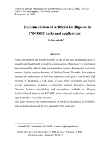 Implementation of Artificial Intelligence in INFOSEC tasks and applications Abstract