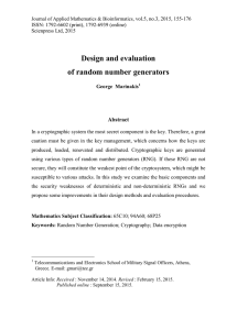 Design and evaluation of random number generators Abstract