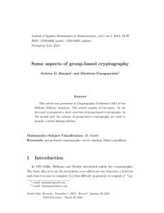 Some aspects of group-based cryptography