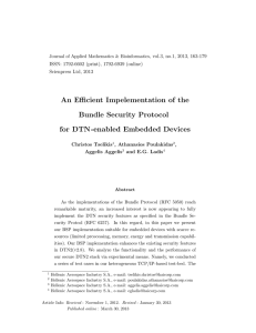 An Efficient Impelementation of the Bundle Security Protocol -