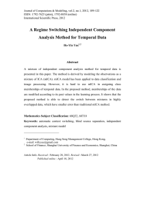 A Regime Switching Independent Component Analysis Method for Temporal Data Abstract