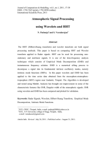 Atmospheric Signal Processing using Wavelets and HHT  Abstract