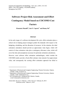 Software Project Risk Assessment and Effort Factors