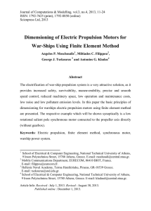 Dimensioning of Electric Propulsion Motors for War-Ships Using Finite Element Method Abstract
