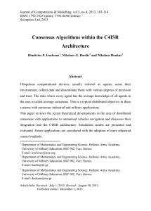 Consensus Algorithms within the C4ISR Architecture