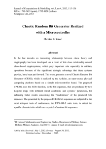 Chaotic Random Bit Generator Realized with a Microcontroller Abstract