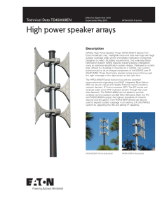 High power speaker arrays Technical Data TD450008EN Description