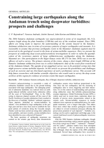 Constraining large earthquakes along the Andaman trench using deepwater turbidites: