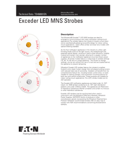 Exceder LED MNS Strobes Technical Data  TD450001EN Description