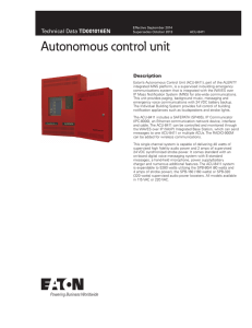 Autonomous control unit TD001016EN Description