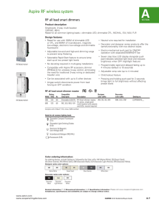 Aspire RF wireless system RF all load smart dimmers Product description