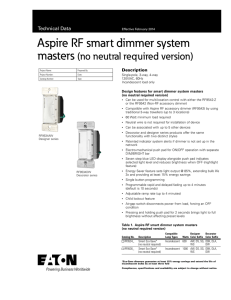 Eaton RF9542-ZAW Aspire Z-Wave Smart Accessory Dimmer Alpine White