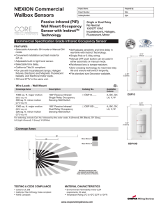 NEXION Commercial Wallbox Sensors Passive Infrared (PIR) Wall Mount Occupancy