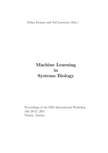 Machine Learning in Systems Biology