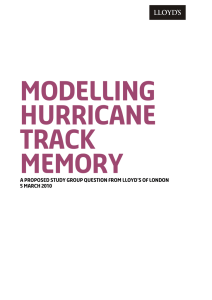 Modelling hurricane track