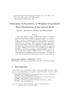 , vol.1, no.1, 2012, 1-12 ISSN: 2241-0384 (print), 2241-0376 (online)