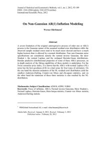 On Non-Gaussian AR(1) Inflation Modeling Abstract