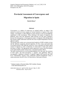 Provincial Assessment of Convergence and Migration in Spain Abstract