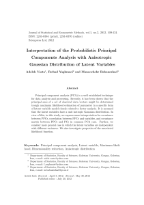 Interpretation of the Probabilistic Principal Components Analysis with Anisotropic