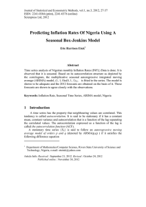 Predicting Inflation Rates Of Nigeria Using A Seasonal Box-Jenkins Model Abstract