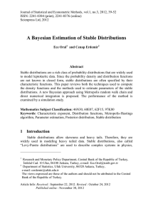 A Bayesian Estimation of Stable Distributions Abstract