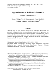 Approximation of Stable and Geometric Stable Distribution Abstract